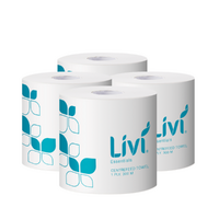 LIVI Essentials Centrefeed Hand Towel Rolls - 4 Rolls 1 Polybag