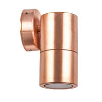 Outdoor GU10 Fixed Down Wall Pillar Light in Copper IP65 | 3A Lighting