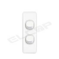 Double Gang Architrave Switch | C2 Series | Elcop