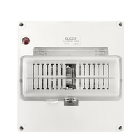 8 Pole IP66 Weather Proof Enclosure with Neon Indicator | RCD, Circuit Breaker, Solar, AC/DC Cover | Elcop