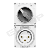 3 Round PIN 20A Switched Socket 250V IP66 | Kripal