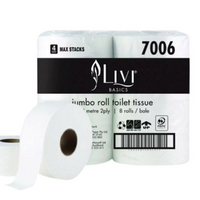 LIVI Basics 2 ply 300 metre Jumbo Toilet Rolls