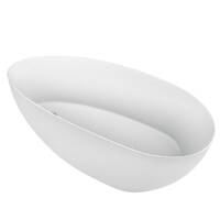 Luxury Egg Shape Freestanding Bath Acrylic Matt White