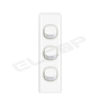 Triple Gang Architrave Switch | C2 Series | Elcop