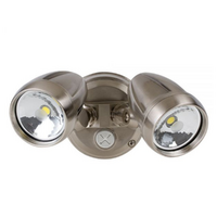 30W Tri Color COB LED Double Spotlight with Rotable Double-head | Brush Chrome | 3A Lighting