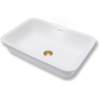 Rectangular  Under  Counter  Basin,  Solid  Surface  Acrylic ( Matte  White)