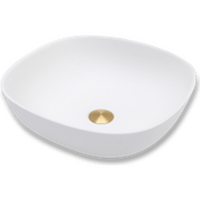 Omega  Square  Above  Counter  Top  Basin,  Solid  Surface  Acrylic ( Matt  White)