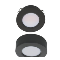 3W Black Round Tri Color LED Cabinet Light | Surface &amp; Flush Mount | 3A Lighting