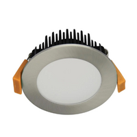 10W Satin Chrome Tri Color Dimmable SMD LED Aluminum Downlight with Separate Driver | 70mm Cutout | 3A Lighting