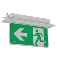 LED Recessed Emergency Exit Light with Lithium Battery | Firebird Series Gen 2 | Emerald Planet