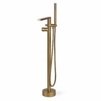 Floor Mounted Mixer with Head Shower - Brushed Gold