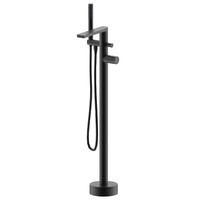 Floor Mounted Mixer with Head Shower - Matte Black