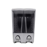 Push Button Soap Dispenser Silver - Twin