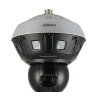 Dahua 4x 2MP Multi Sensor, 37x Zoom, Starlight WizMind Motorized 6-20mm PTZ &amp; 180 Panoramic Network Camera, IR 220m, IP66 (POE)