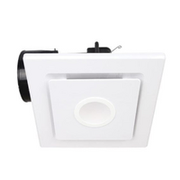 Square Exhaust Fan with Light, 240mm Round Cut Out | 3A Lighting