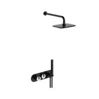 Matt Black Granite Shower Miver 2 In 1 Shower Set