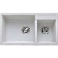 AIFI Granite Stone Kitchen Sink Double Bowls White