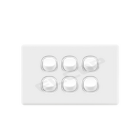 Slimline Six Gang Switch | Elcop