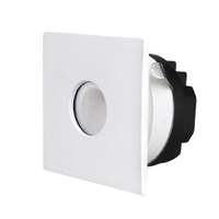 3W White Square Tri Color Flush LED Step Light | 45mm Cutout | 3A Lighting