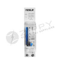 Dinrail Mount 1 Module, 16A, 24 Hour Programmable, 72hr Battery Backup Mechanical Timer, 240V | Tesla