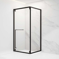 Rolling Door &amp; Return Square Shower Enclosure with 10mm Glass  - 900x900x2100mm