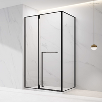 Rolling Door &amp; Return Rectangle Shower Enclosure with 10mm Glass