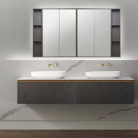 Omega  Wall hung vanity with regal acrylic top-double sink