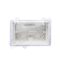 Weatherproof Box Enclosure with lockable clear lid for Powerpoint and Switches